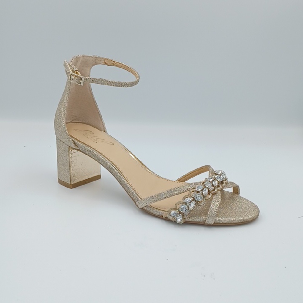 Jewel Badgley Mischka Giona Block Heel Evening Sandals